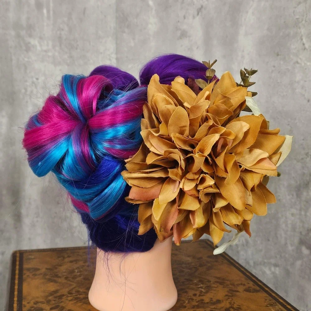 Handmade Chrysanthemum‎ & Lily Hair Flower Clip Fascinator Pinup Rockabilly Tiki